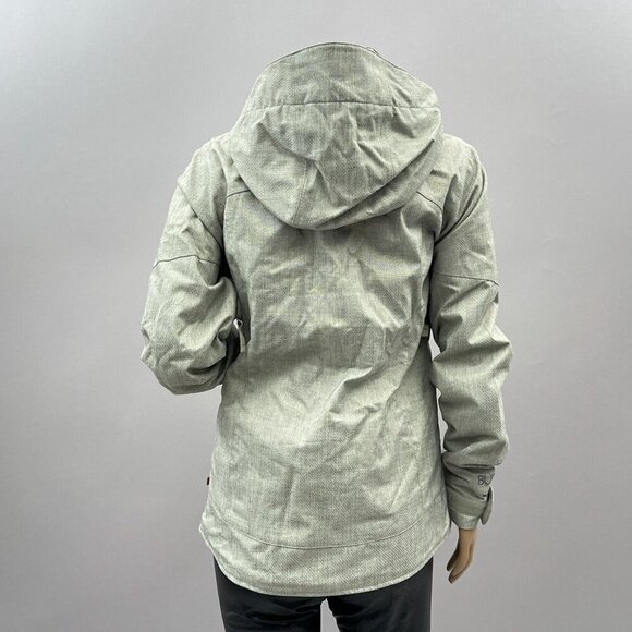 Burton DRYRIDE Womens Snow Skiing Jacket Gray/Green Hooded XS - Picture 6 of 15